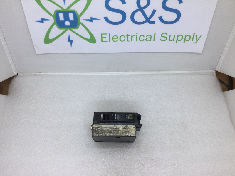 Square D QOB1301021 Single Pole 30 Amp 120v With Shunt Trip Circuit Breaker