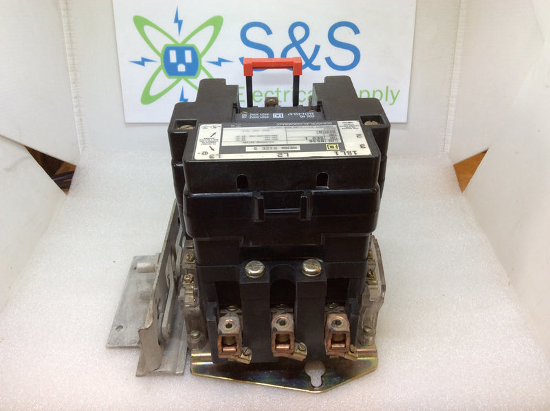 Square D 8536SE01 Series A Nema Size 3 3 Phase 50Hp @ 575VAC 600VAC Max Coil