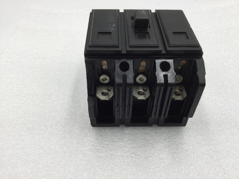 Westinghouse QC3015 3 Pole 15 Amp 240 VAC Quicklag Type C Circuit Breaker