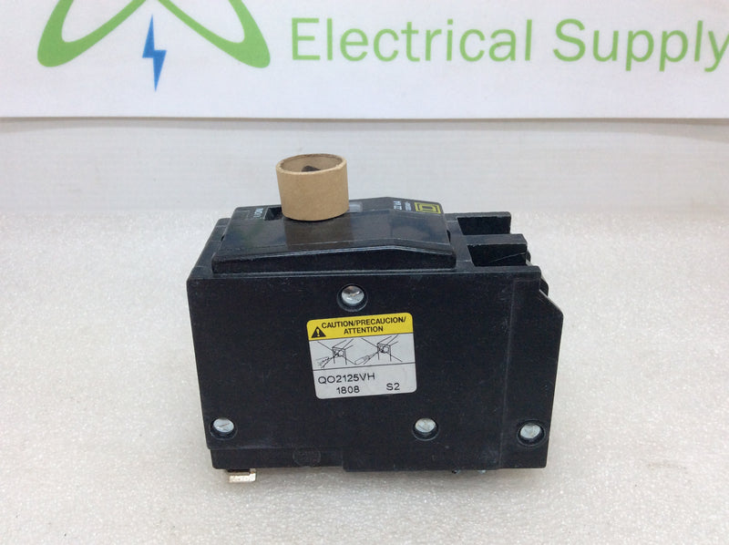 Square D QO2125VH 125 Amp 2 Pole 22K 120/240V Plug On Circuit Breaker